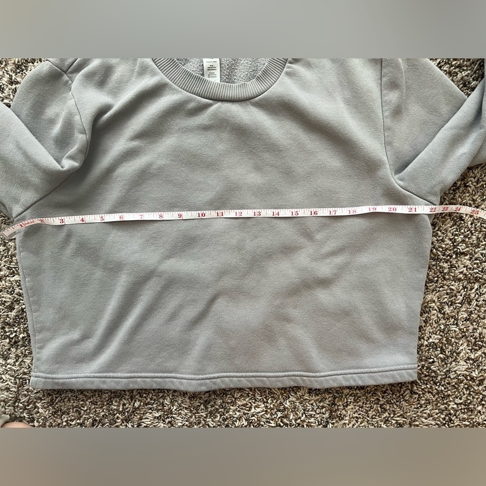 90 Degree by Reflex Crop Crewneck Sweatshirt Women’s Size XL Gray (0685) - Picture 6 of 8